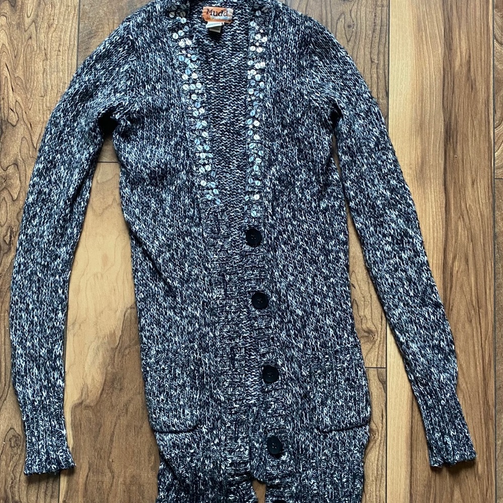 Mudd cardigan with sequins small Christmas sparkly